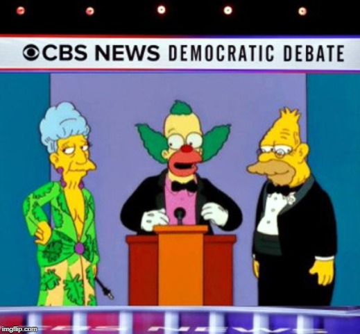 Democratic Debate 2020 | image tagged in democratic debate 2020,the simpsons | made w/ Imgflip meme maker