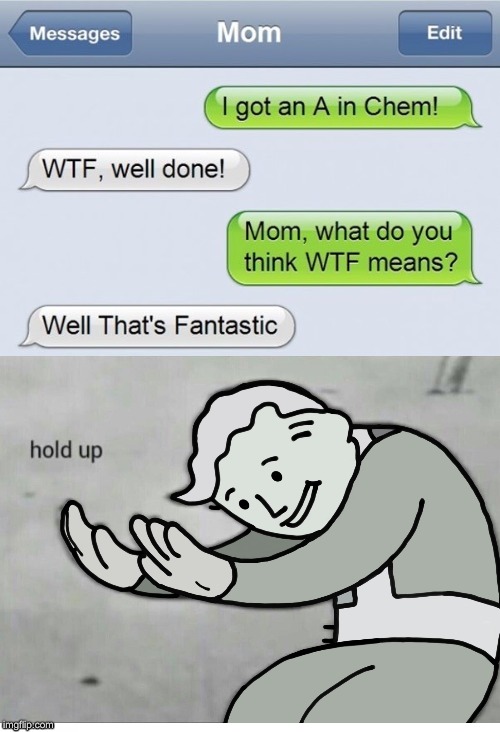Mom That's Not What WTF Means... | image tagged in that moment when | made w/ Imgflip meme maker
