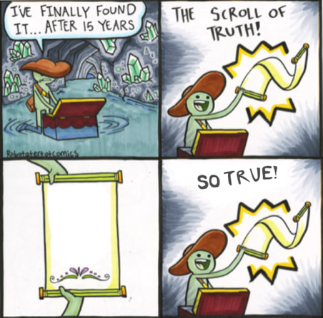 Scroll of Truth empty Blank Meme Template
