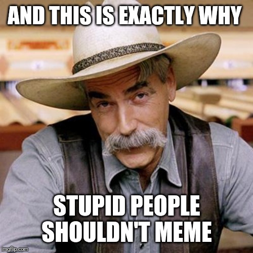 SARCASM COWBOY | AND THIS IS EXACTLY WHY STUPID PEOPLE SHOULDN'T MEME | image tagged in sarcasm cowboy | made w/ Imgflip meme maker