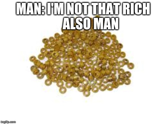 rich lego | MAN: I'M NOT THAT RICH
      ALSO MAN | image tagged in lego | made w/ Imgflip meme maker