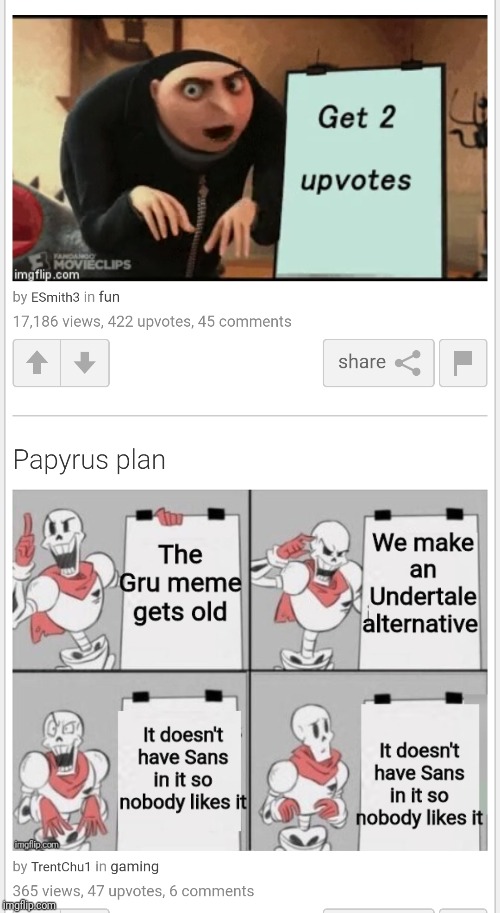 Papyrus Gru meme : r/Undertale