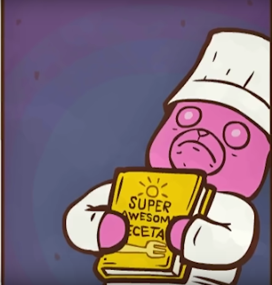 High Quality Scared Gummy Chef Blank Meme Template