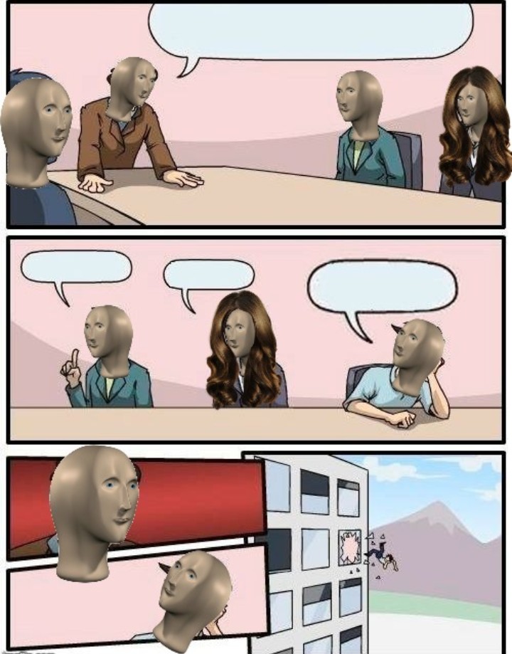 High Quality Stonks boardroom meeting suggestion Blank Meme Template