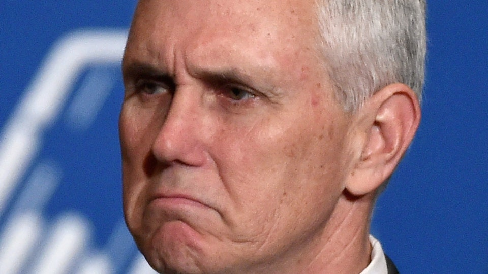 Mike Pence unhappy at facts Blank Meme Template