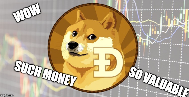 dogecoin | WOW; SUCH MONEY; SO VALUABLE | image tagged in doge,bitcoin,wow | made w/ Imgflip meme maker