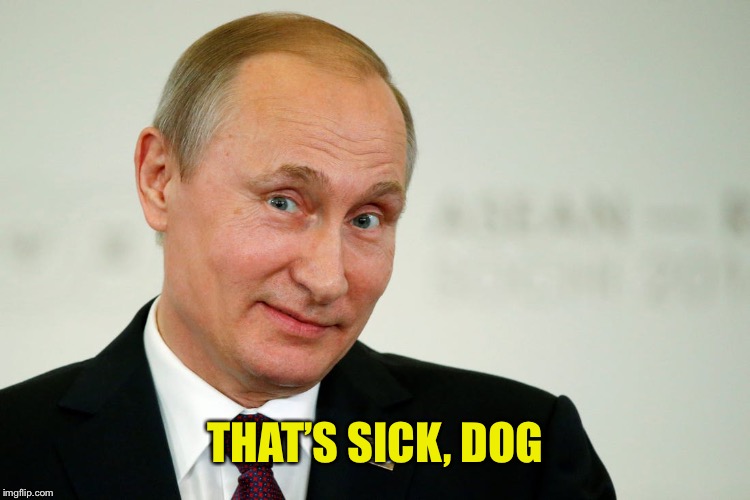 Sarcastic Putin | THAT’S SICK, DOG | image tagged in sarcastic putin | made w/ Imgflip meme maker