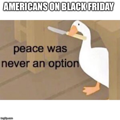 AMERICANS ON BLACK FRIDAY | image tagged in memes | made w/ Imgflip meme maker