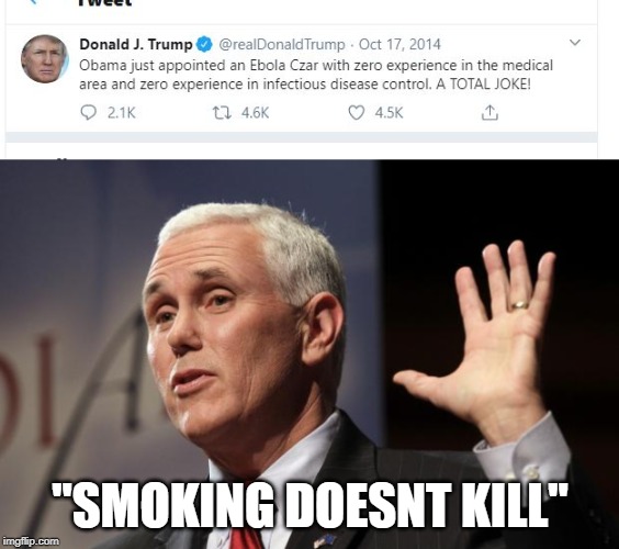 Trump is pathetic | "SMOKING DOESNT KILL" | image tagged in memes,politics,maga,impeach trump,donald trump is an idiot | made w/ Imgflip meme maker