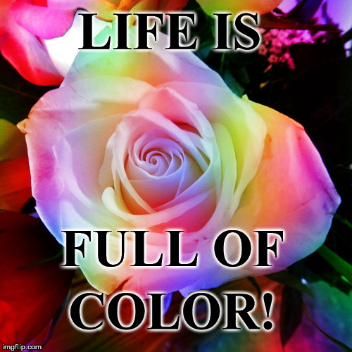 Life is colorful! | LIFE IS; FULL OF; COLOR! | image tagged in remember | made w/ Imgflip meme maker