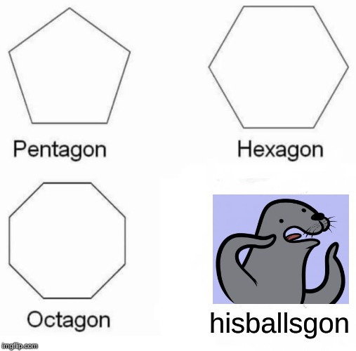 Pentagon Hexagon Octagon | hisballsgon | image tagged in memes,pentagon hexagon octagon | made w/ Imgflip meme maker