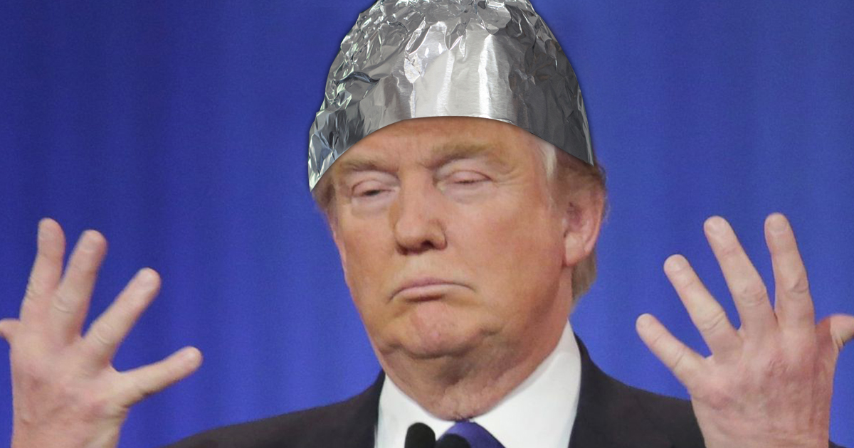 Trump tin foil hat science Blank Meme Template