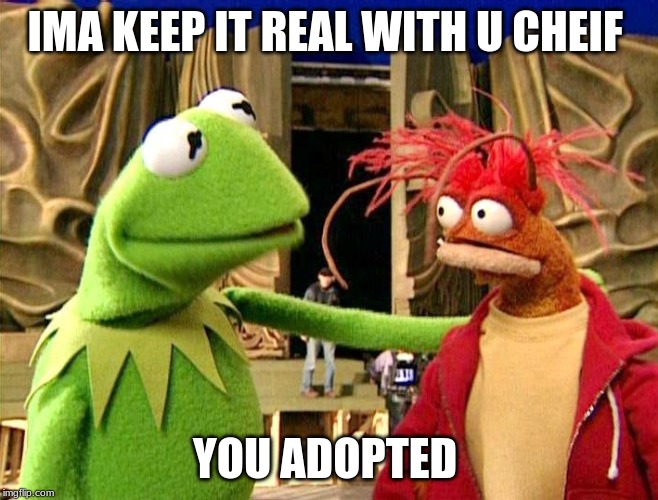 IMA KEEP IT REAL WITH U CHIEF | IMA KEEP IT REAL WITH U CHEIF; YOU ADOPTED | image tagged in ima keep it real with u chief | made w/ Imgflip meme maker