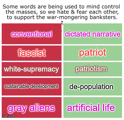 mindcontrol words, misconceptions Blank Meme Template