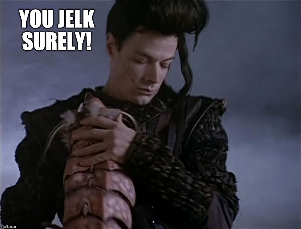 Kai jelks surely! | YOU JELK SURELY! | image tagged in kai,lexx,jelk,maggot,kalki | made w/ Imgflip meme maker