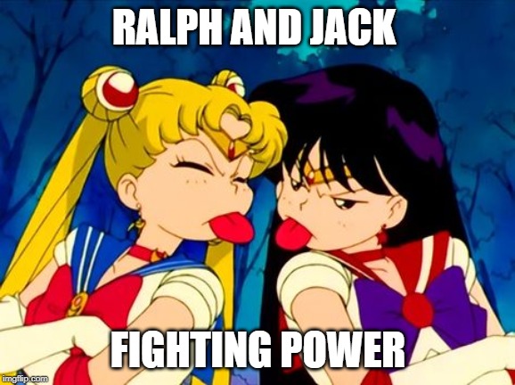 RALPH AND JACK; FIGHTING POWER | image tagged in lord of the flies | made w/ Imgflip meme maker