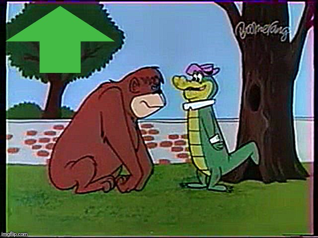 wally gator and gorilla | image tagged in wally gator and gorilla | made w/ Imgflip meme maker