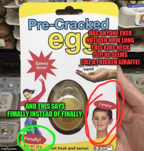 HAS NO ONE NOTICED THIS??? | HAS ANYONE EVER NOTICED HOW LONG THIS KIDS NECK IS!!! HE SEEMS LIKE A FRICKEN GIRAFFE! AND THIS SAYS FIMALLY INSTEAD OF FINALLY. | image tagged in omfg,what the f,your gonna freaking flip | made w/ Imgflip meme maker
