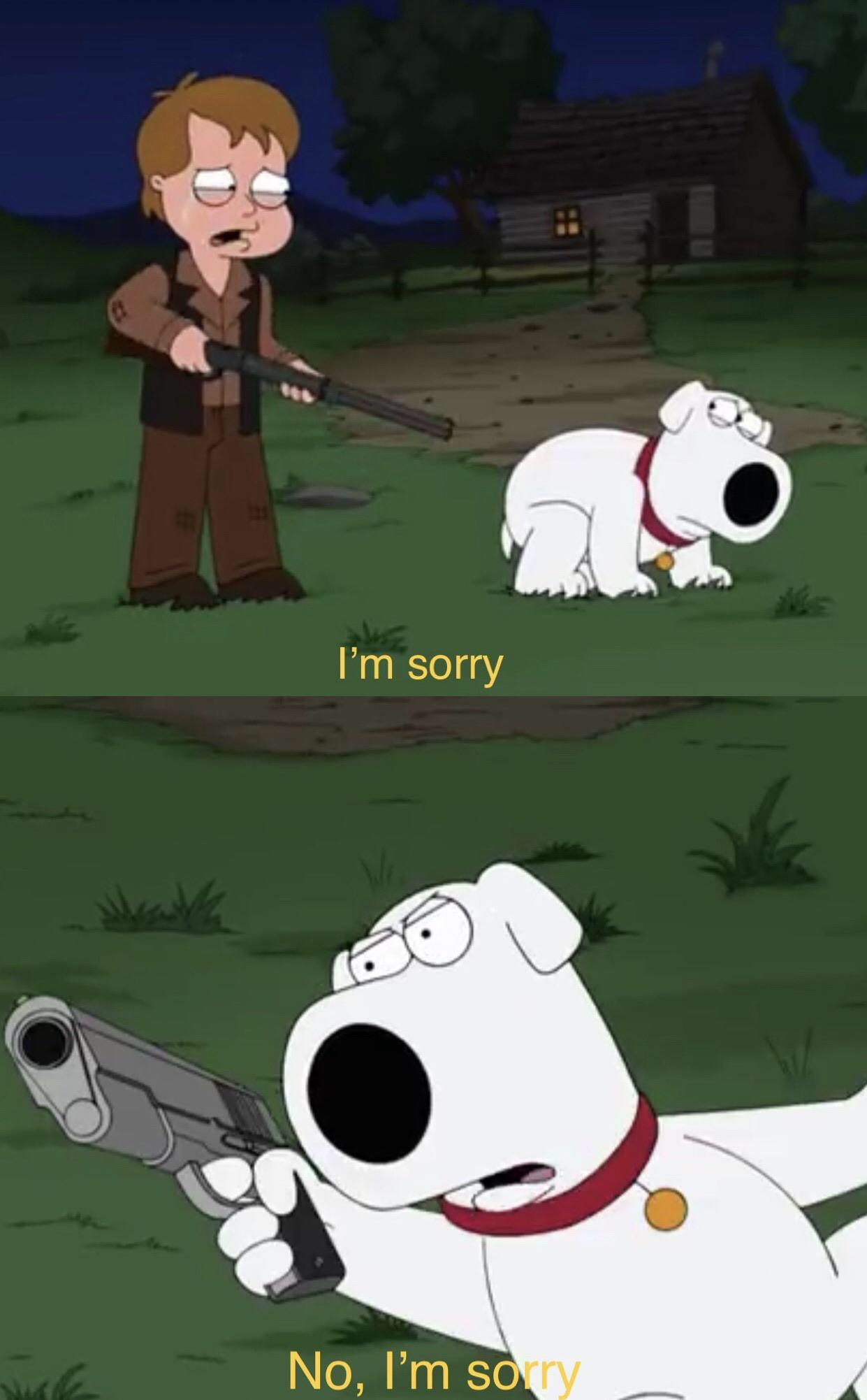 Brian says: I'm sorry Blank Meme Template