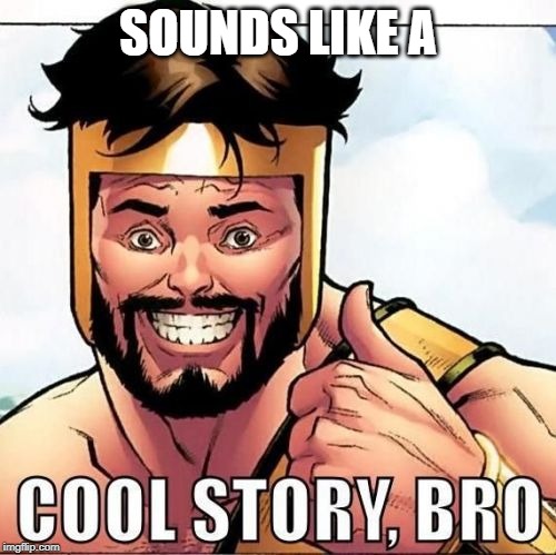 Cool Story Bro Meme | SOUNDS LIKE A | image tagged in memes,cool story bro | made w/ Imgflip meme maker