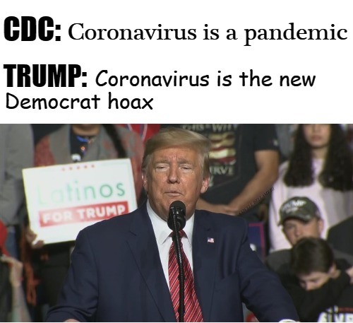 High Quality Trump Coronavirus Is The New Democrat Hoax Blank Meme Template