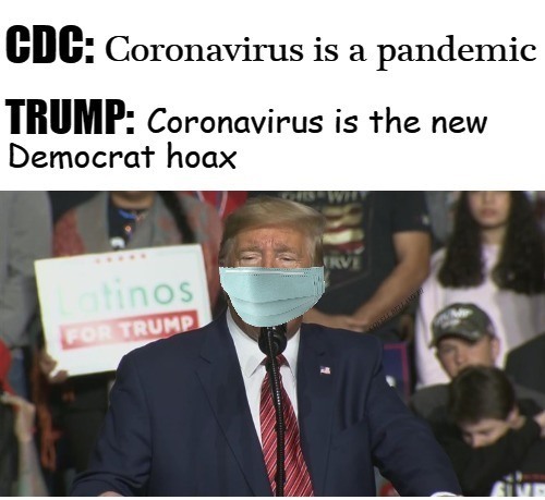 Trump Coronavirus Is The New Democrat Hoax Blank Meme Template