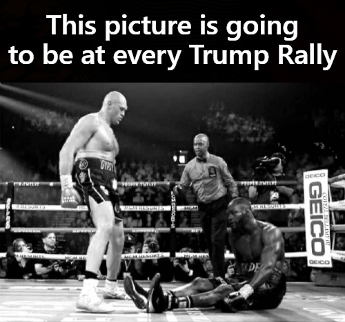 High Quality Fury vs Wilder Trump Rally Picture Blank Meme Template