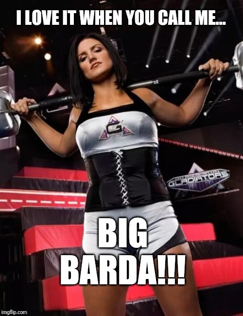 Gina Carano - The Notorious B.A.R.D. | I LOVE IT WHEN YOU CALL ME... BIG BARDA!!! | image tagged in gina carano,big barda,ava duvernay,dc comics,notorious,biggie smalls | made w/ Imgflip meme maker