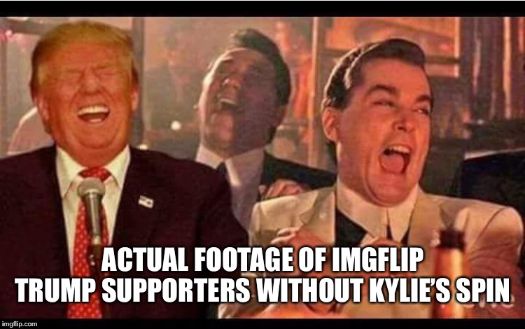 Trump Good Fellas | ACTUAL FOOTAGE OF IMGFLIP TRUMP SUPPORTERS WITHOUT KYLIE’S SPIN | image tagged in trump good fellas | made w/ Imgflip meme maker