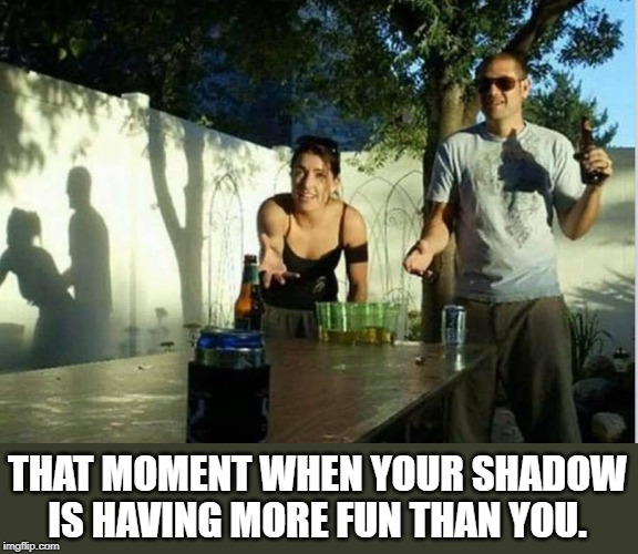 the shadow of fun | THAT MOMENT WHEN YOUR SHADOW IS HAVING MORE FUN THAN YOU. | image tagged in shadow,sex,things are not what they seem | made w/ Imgflip meme maker