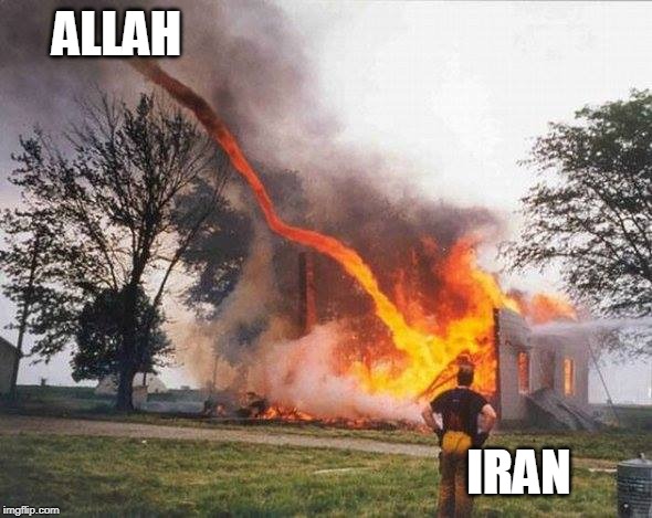 I smite thee! | ALLAH IRAN | image tagged in i smite thee | made w/ Imgflip meme maker