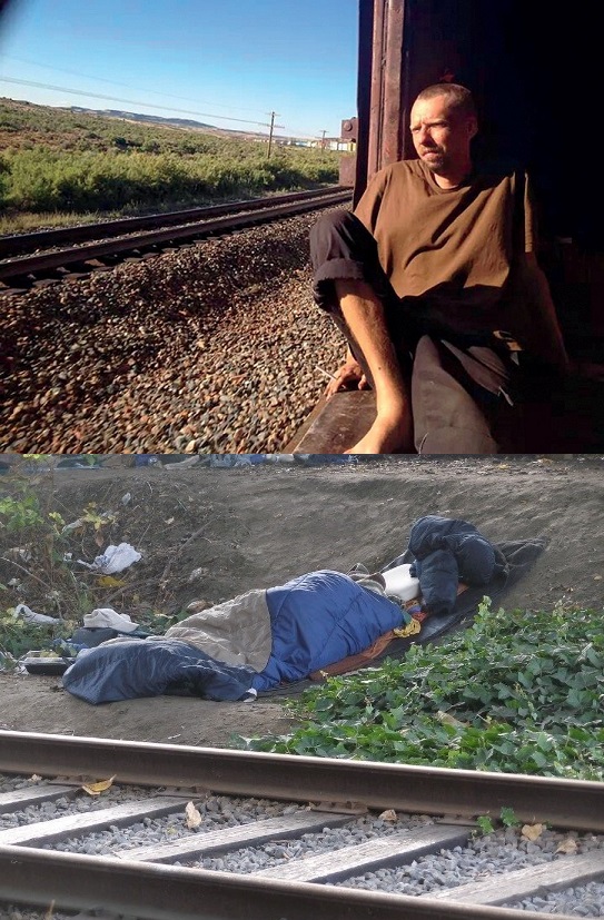 Hobo In A Boxcar / Homeless In A Ditch Blank Meme Template