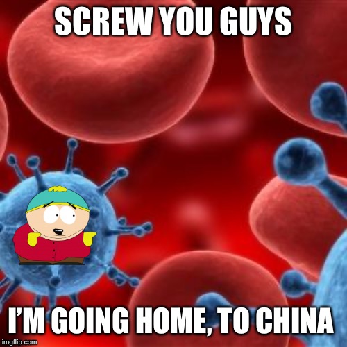 virus  | SCREW YOU GUYS I’M GOING HOME, TO CHINA | image tagged in virus | made w/ Imgflip meme maker