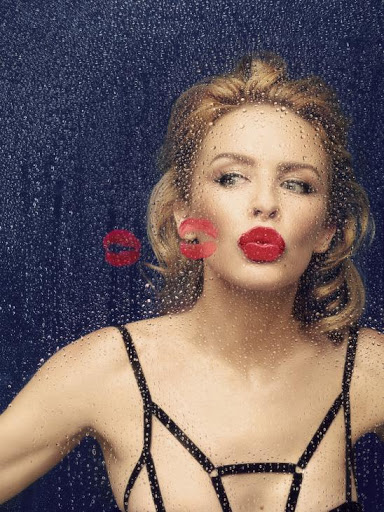 Kylie kiss on glass Blank Meme Template