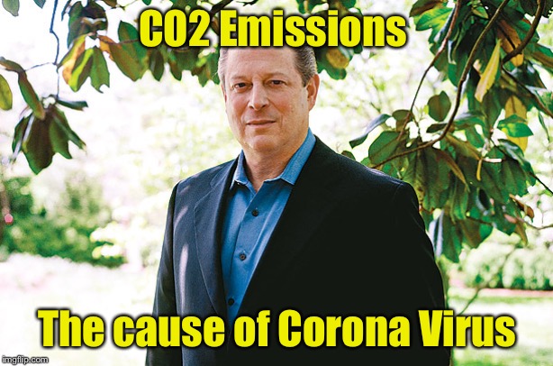 An Inconvenient Rumor | CO2 Emissions; The cause of Corona Virus | image tagged in al gore statue,corona virus,coronavirus | made w/ Imgflip meme maker