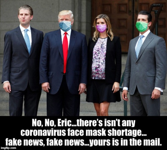 Would I Lie To You? | image tagged in donald trump,donald trump jr,eric trump,ivanka trump,coronavirus,funny meme | made w/ Imgflip meme maker