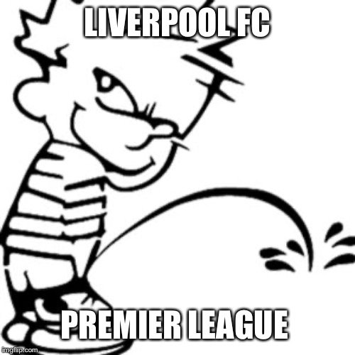 Liverpool |  LIVERPOOL FC; PREMIER LEAGUE | image tagged in piss on you,arsenal,chelsea,manchester united,manchester,premier league | made w/ Imgflip meme maker