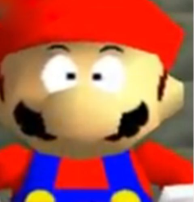 High Quality Mario 64 Mario Suprised Blank Meme Template