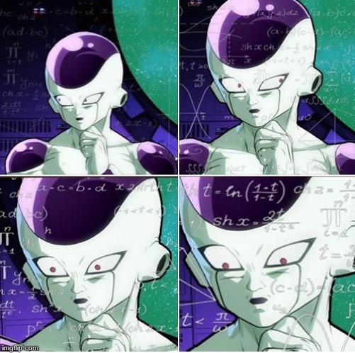 Thinking Frieza | image tagged in thinking frieza | made w/ Imgflip meme maker