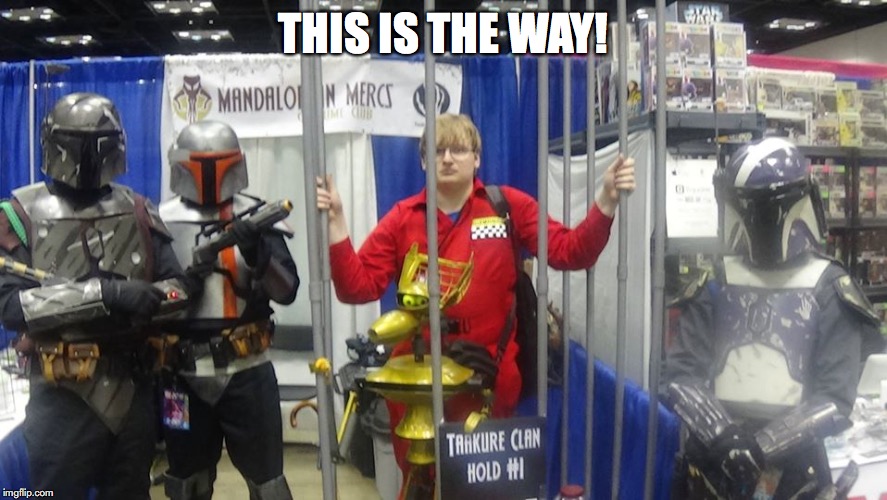 This is the way! | THIS IS THE WAY! | image tagged in this is the way,the mandalorian,baby yoda,mst3k,star wars,cosplay | made w/ Imgflip meme maker