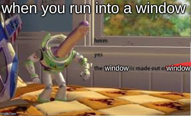 window here is made out of window | image tagged in funny,memes,hmm yes the floor here is made out of floor | made w/ Imgflip meme maker