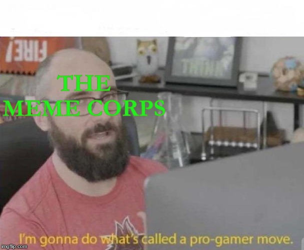 Pro Gamer move | THE MEME CORPS | image tagged in pro gamer move | made w/ Imgflip meme maker