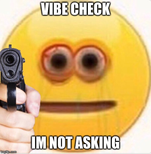 VIBE | VIBE CHECK; IM NOT ASKING | image tagged in vibe | made w/ Imgflip meme maker
