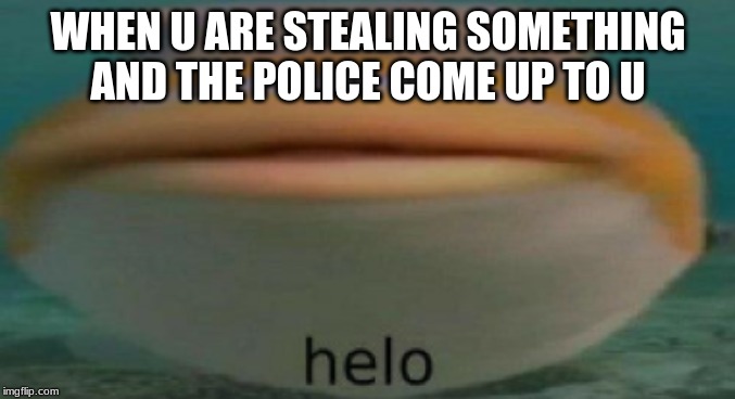 WHEN U ARE STEALING SOMETHING AND THE POLICE COME UP TO U | image tagged in memes | made w/ Imgflip meme maker
