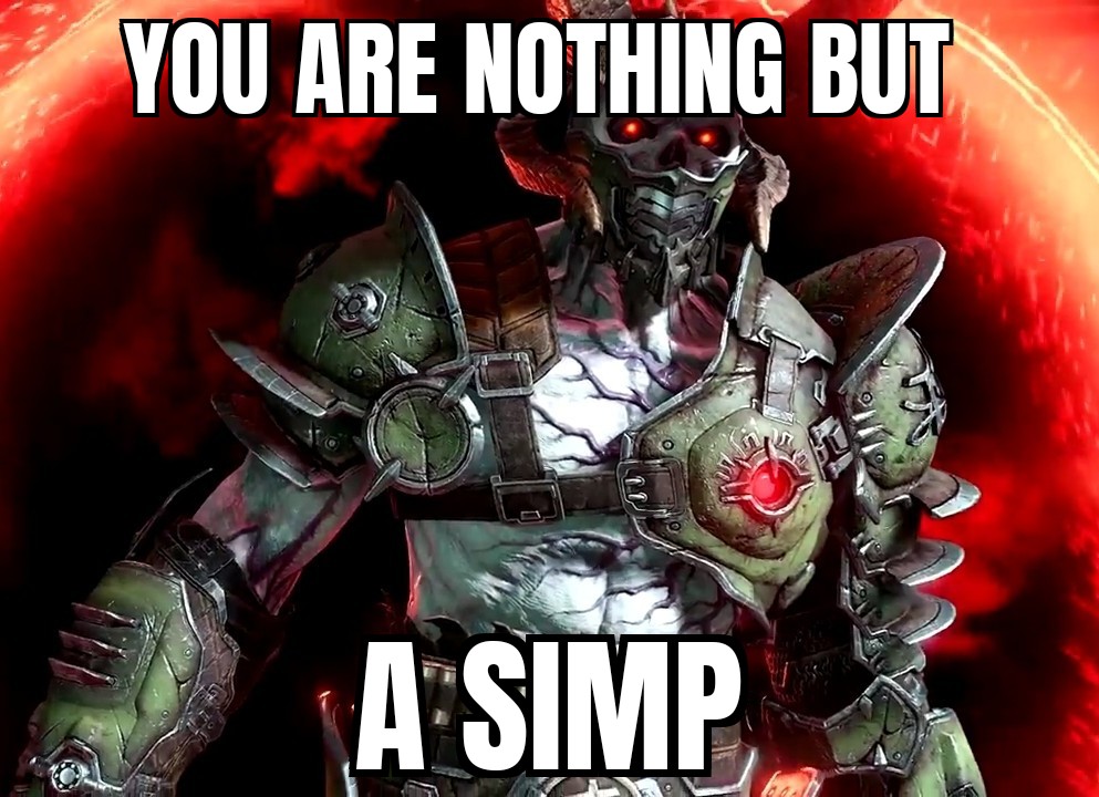 High Quality Doom simp Blank Meme Template