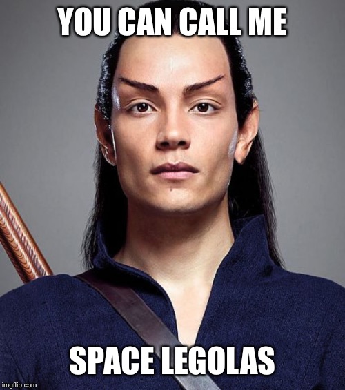 Elnor Romulan | YOU CAN CALL ME; SPACE LEGOLAS | image tagged in elnor romulan | made w/ Imgflip meme maker