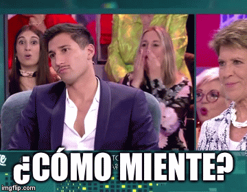 ¿CÓMO MIENTE? | image tagged in gifs,gianmarcoonestini,sabadodeluxe | made w/ Imgflip video-to-gif maker