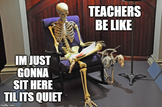 yes | TEACHERS BE LIKE; IM JUST GONNA SIT HERE TIL ITS QUIET | image tagged in lol | made w/ Imgflip meme maker