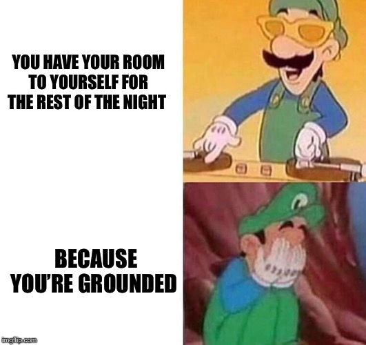 Luigi DJ Crying Meme.