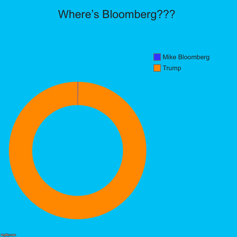 Where’s Bloomberg??? | Trump, Mike Bloomberg | image tagged in charts,donut charts | made w/ Imgflip chart maker